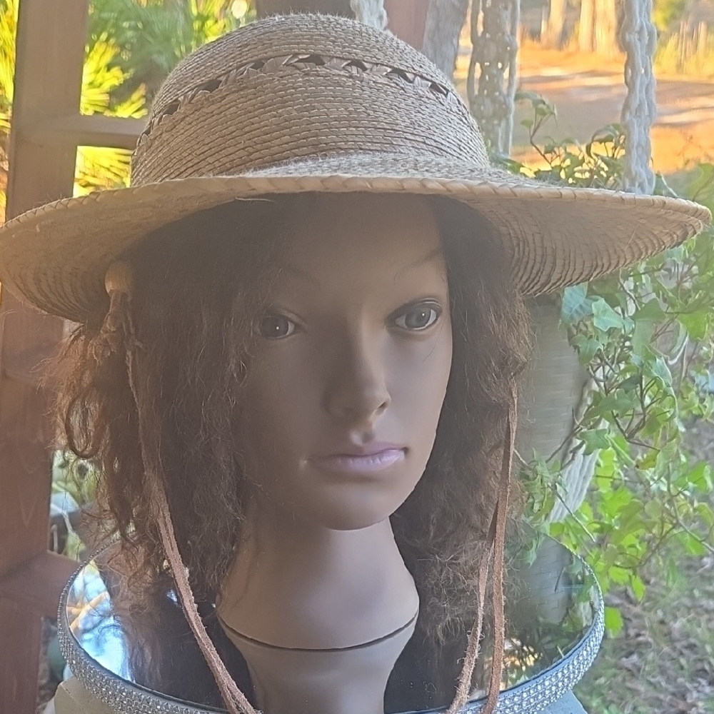 Tula Angler Unisex Straw Suede Chin Strap Sun Gardener Hat